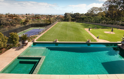 Recycle Water to Keep Your Landscaping Green: Here is a beautiful baseball field that we built for one of our clients that utilizes reclaimed water to stay green. The Greywater Irrigation System captures, filters, and reuses shower, tub, bathroom sink, laundry, and other sources of good water (greywater or graywater), 50% of all water used inside a residence. From an average 3.2-person home, this annual flow is 46,000 gallons of water, year after year.